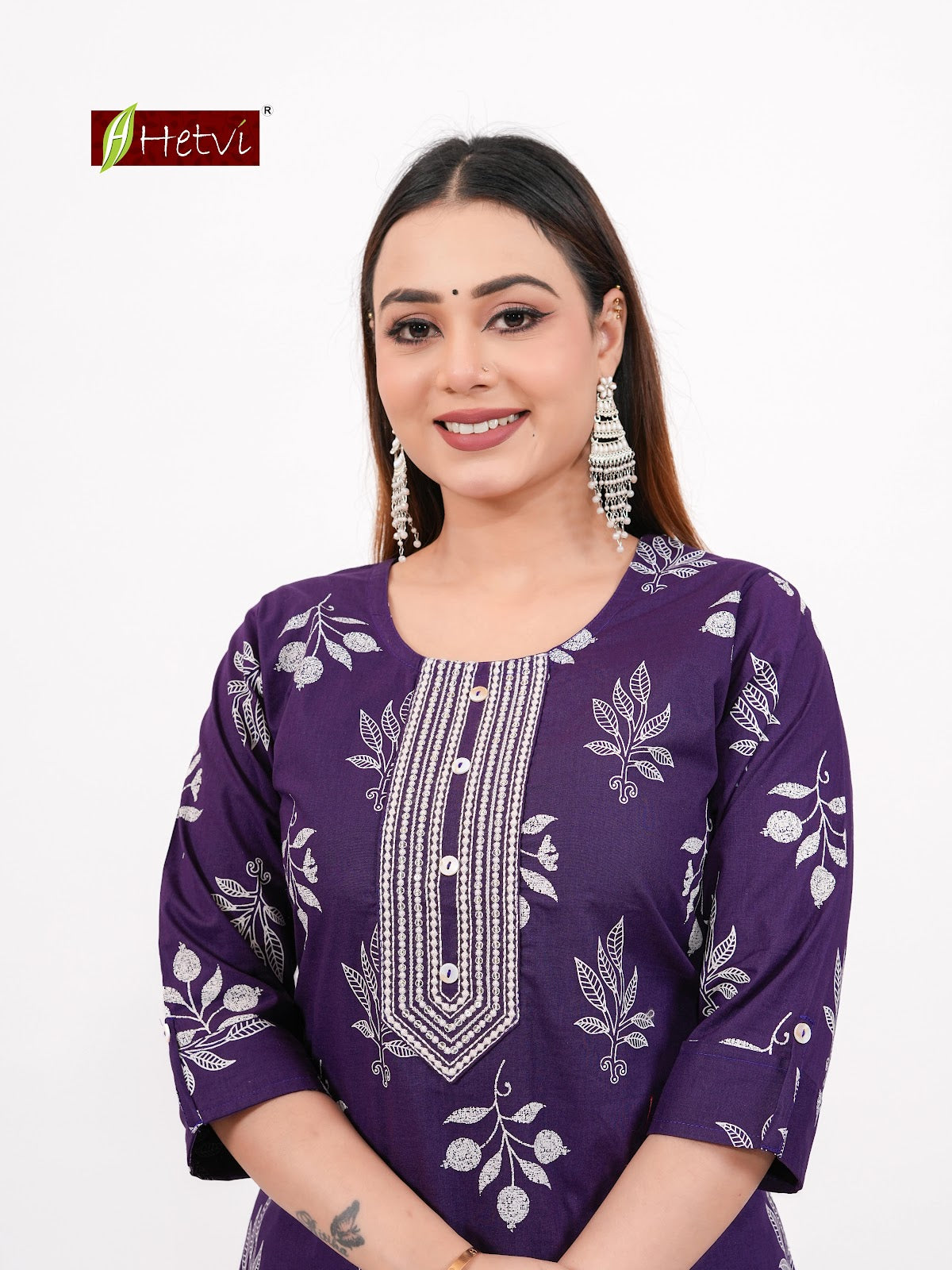 Shikha Hetvi Cotton Kurti Plazzo Set Wholesaler India