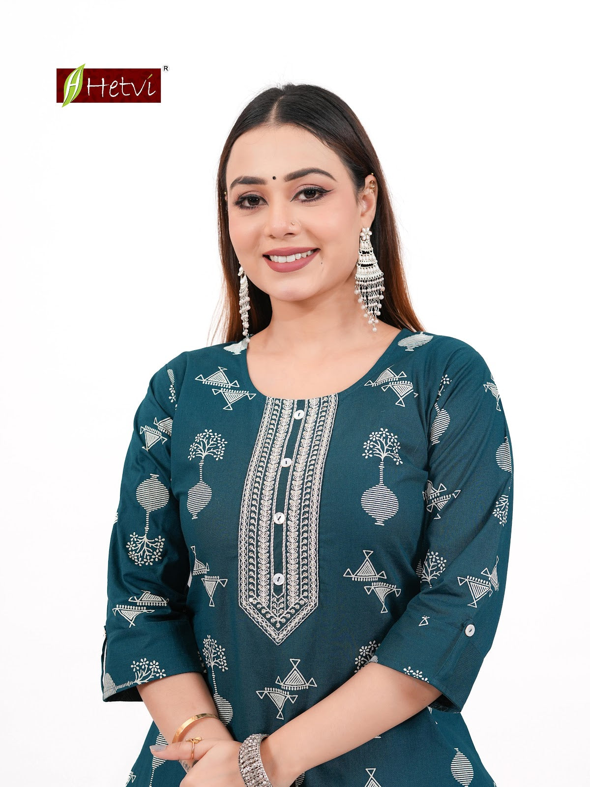 Shikha Hetvi Cotton Kurti Plazzo Set Wholesaler India
