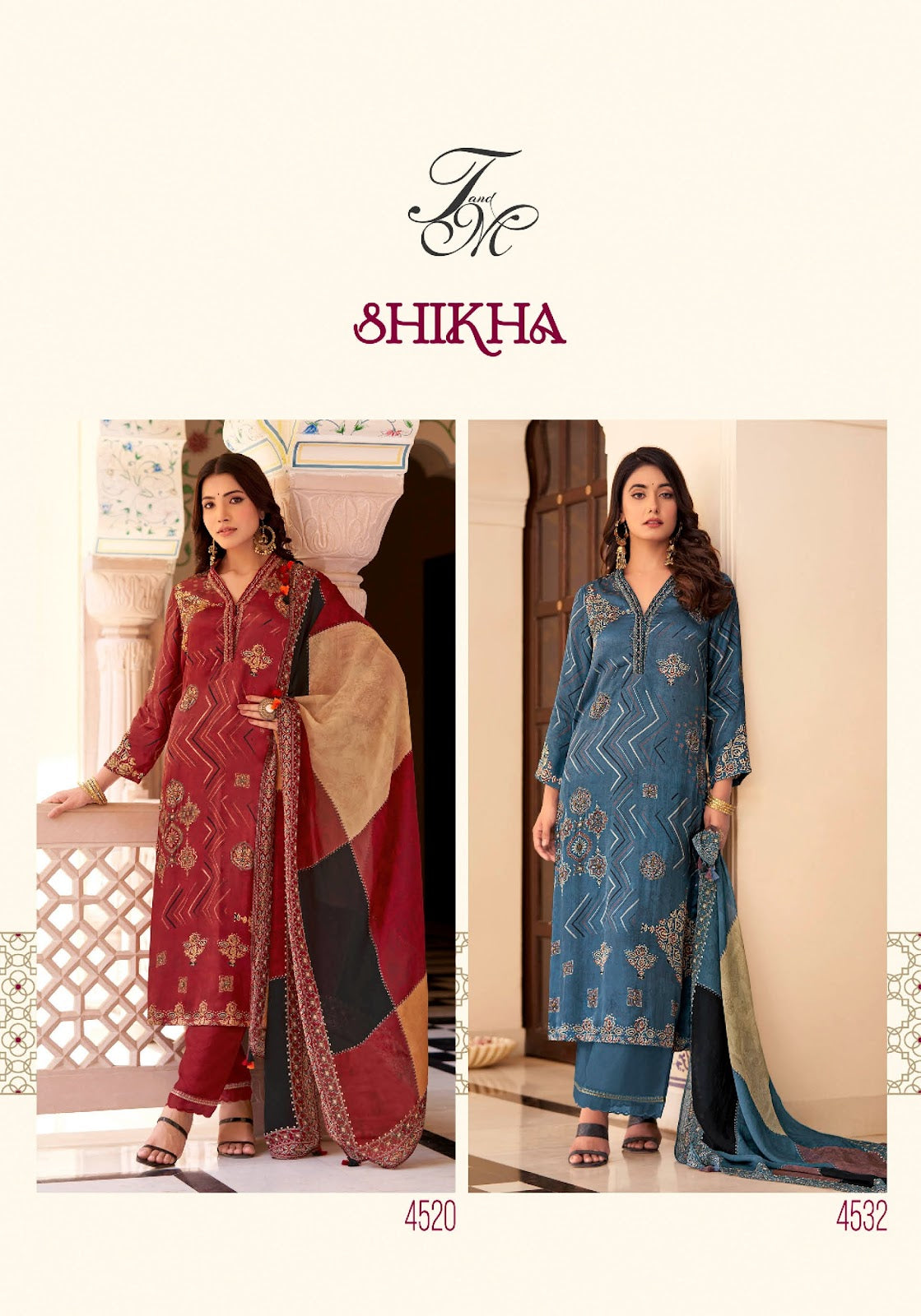 Shikha Tm Muslin Silk Pant Style Suits Manufacturer Gujarat