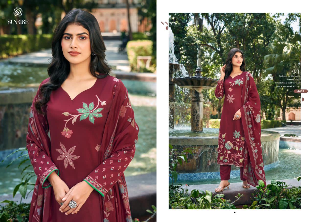 Shilpa Once Again Sunrise Jam Satin Pant Style Suits Wholesale
