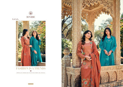 Shilpa Once Again Sunrise Jam Satin Pant Style Suits Wholesale