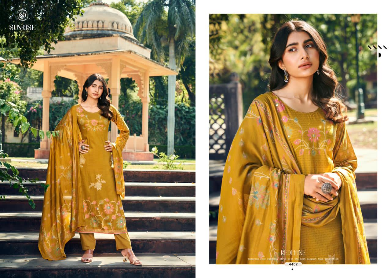 Shilpa Once Again Sunrise Jam Satin Pant Style Suits Wholesale