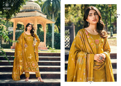 Shilpa Once Again Sunrise Jam Satin Pant Style Suits Wholesale