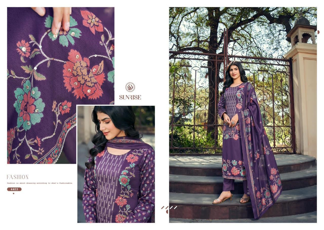 Shilpa Once Again Sunrise Jam Satin Pant Style Suits Wholesale