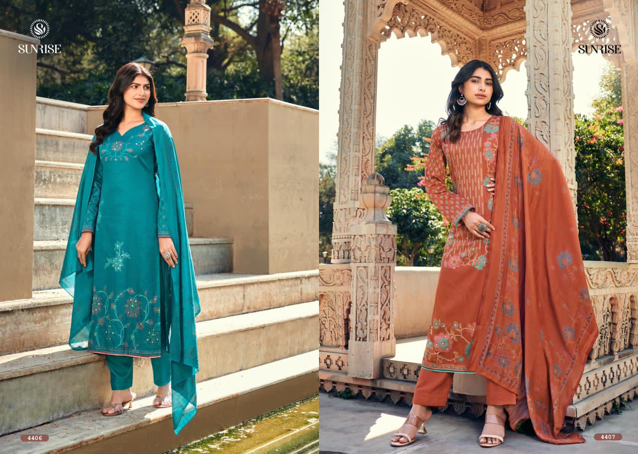 Shilpa Once Again Sunrise Jam Satin Pant Style Suits Wholesale