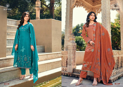 Shilpa Once Again Sunrise Jam Satin Pant Style Suits Wholesale