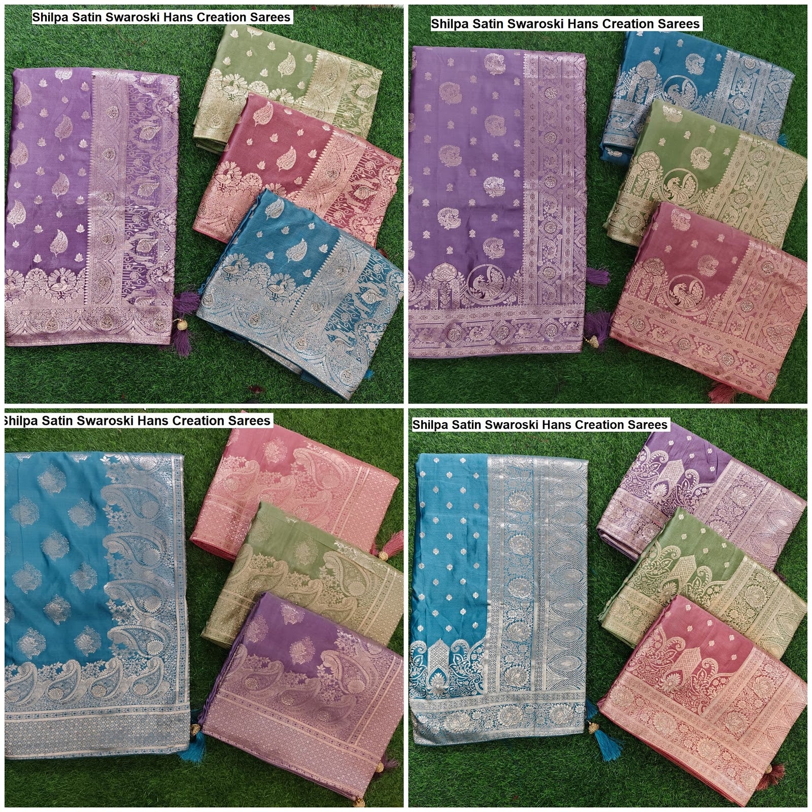 Shilpa Satin Swaroski Hans Creation Sarees Manufacturer India