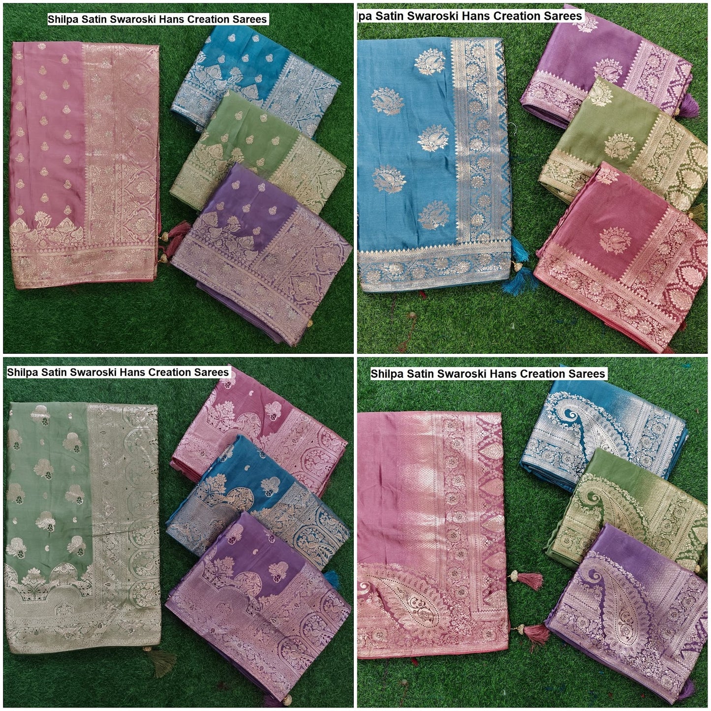Shilpa Satin Swaroski Hans Creation Sarees Manufacturer India