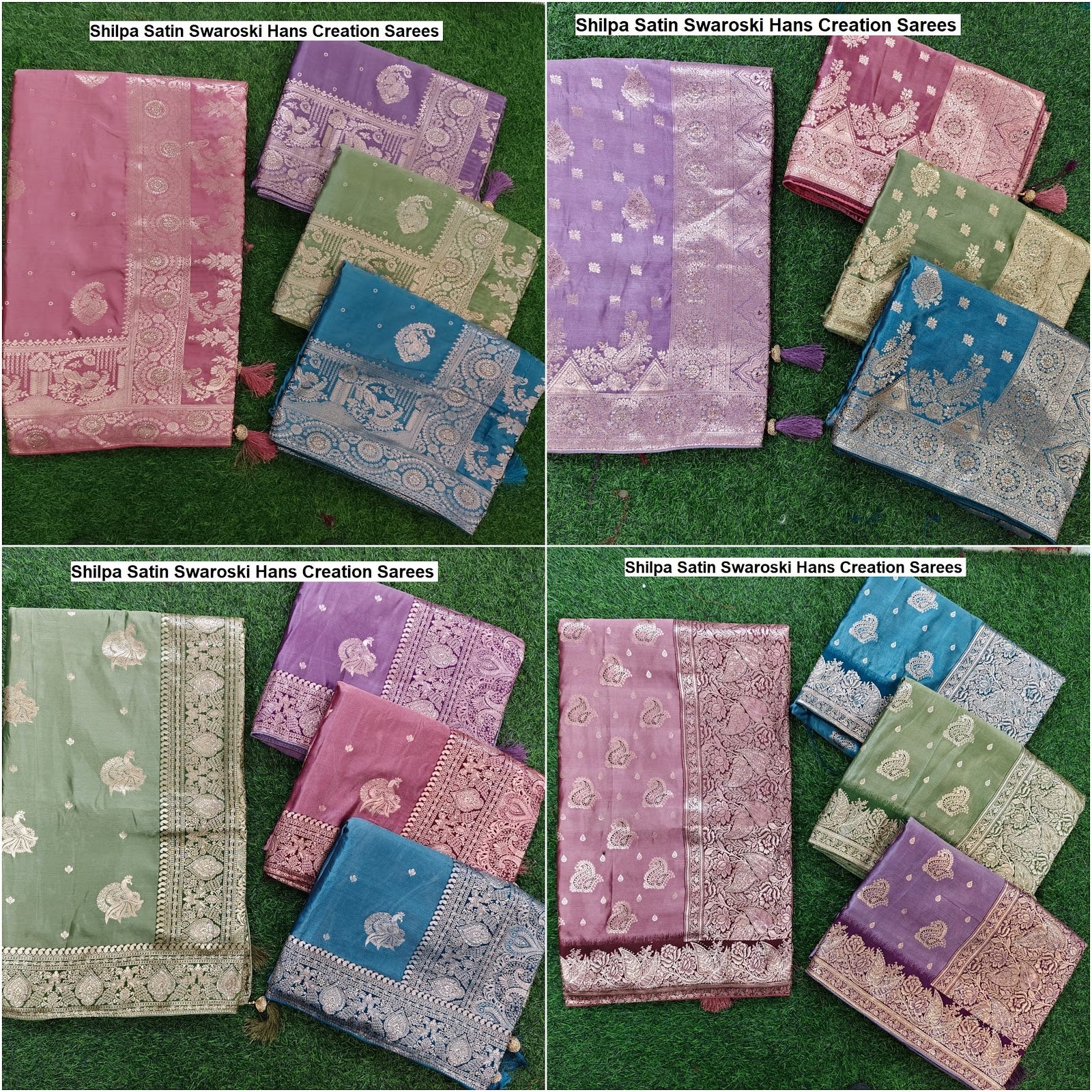 Shilpa Satin Swaroski Hans Creation Sarees Manufacturer India