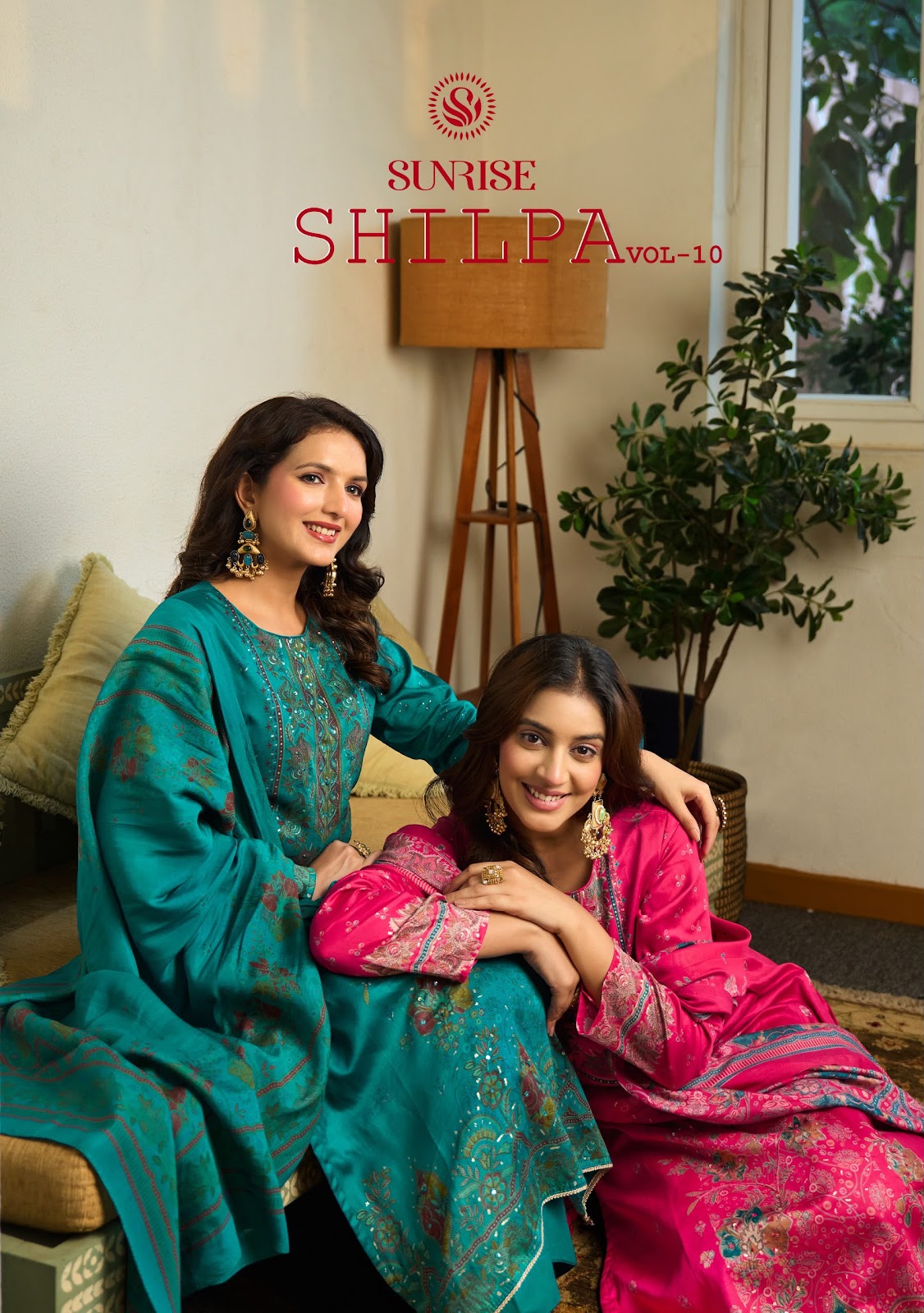 Shilpa Vol 10 Sunrise Jam Satin Pant Style Suits Manufacturer Gujarat
