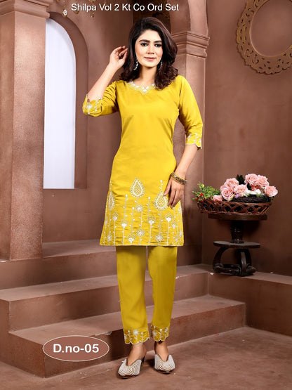 Shilpa Vol 2 Kt Roman Silk Co Ord Set Supplier