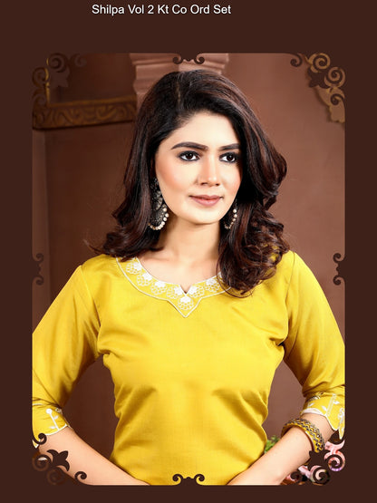 Shilpa Vol 2 Kt Roman Silk Co Ord Set Supplier
