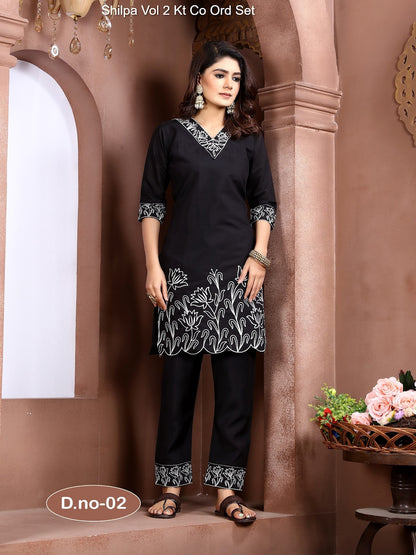 Shilpa Vol 2 Kt Roman Silk Co Ord Set Supplier