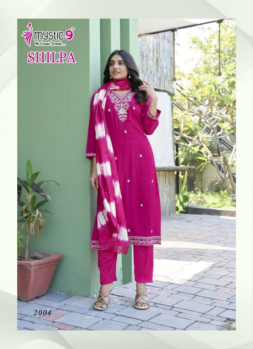 Shilpa Vol 2 Mystic 9 Rayon Readymade Pant Style Suits Supplier Ahmedabad