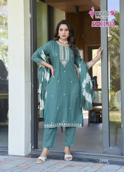 Shilpa Vol 2 Mystic 9 Rayon Readymade Pant Style Suits Supplier Ahmedabad