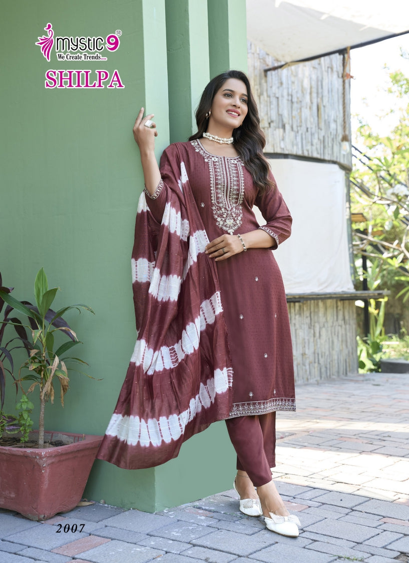 Shilpa Vol 2 Mystic 9 Rayon Readymade Pant Style Suits Supplier Ahmedabad