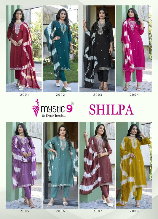 Shilpa Vol 2 Mystic 9 Rayon Readymade Pant Style Suits Supplier Ahmedabad