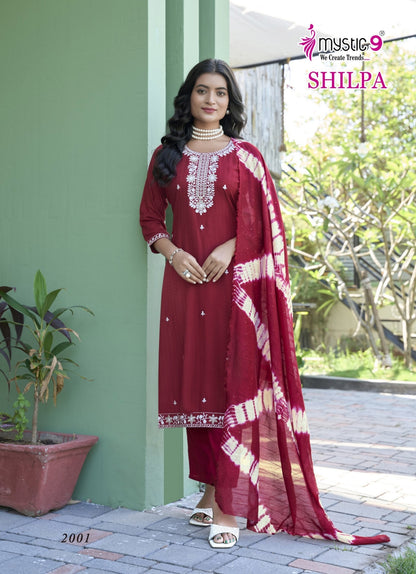 Shilpa Vol 2 Mystic 9 Rayon Readymade Pant Style Suits Supplier Ahmedabad