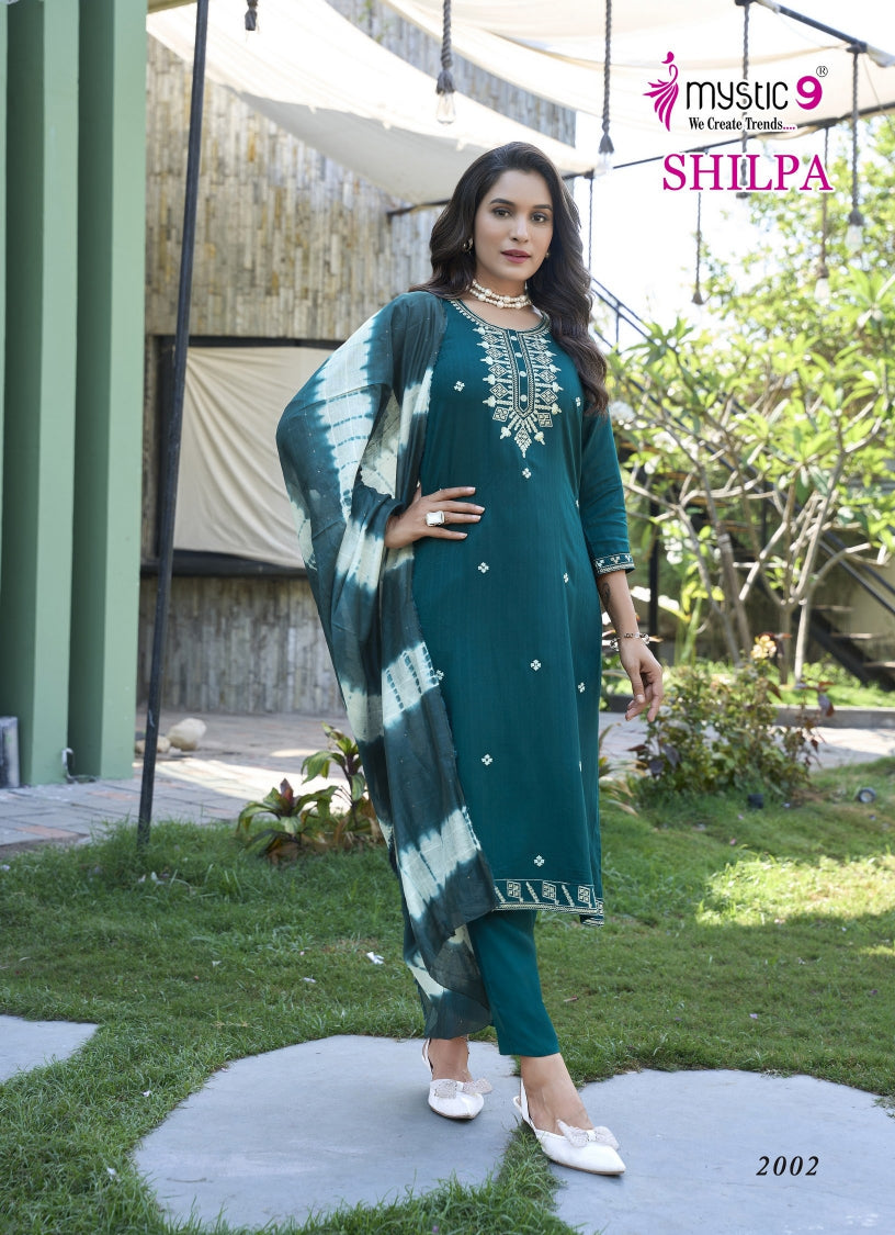 Shilpa Vol 2 Mystic 9 Rayon Readymade Pant Style Suits Supplier Ahmedabad