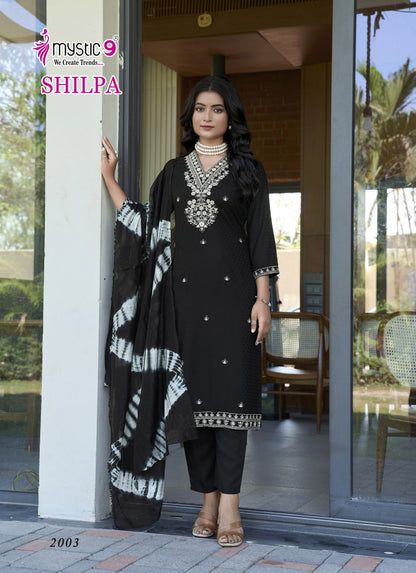 Shilpa Vol 2 Mystic 9 Rayon Readymade Pant Style Suits Supplier Ahmedabad