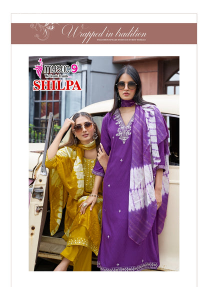 Shilpa Vol 3 Mystic 9 Rayon Readymade Pant Style Suits Supplier