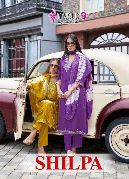 Shilpa Vol 3 Mystic 9 Rayon Readymade Pant Style Suits Supplier