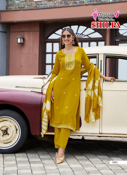 Shilpa Vol 3 Mystic 9 Rayon Readymade Pant Style Suits Supplier
