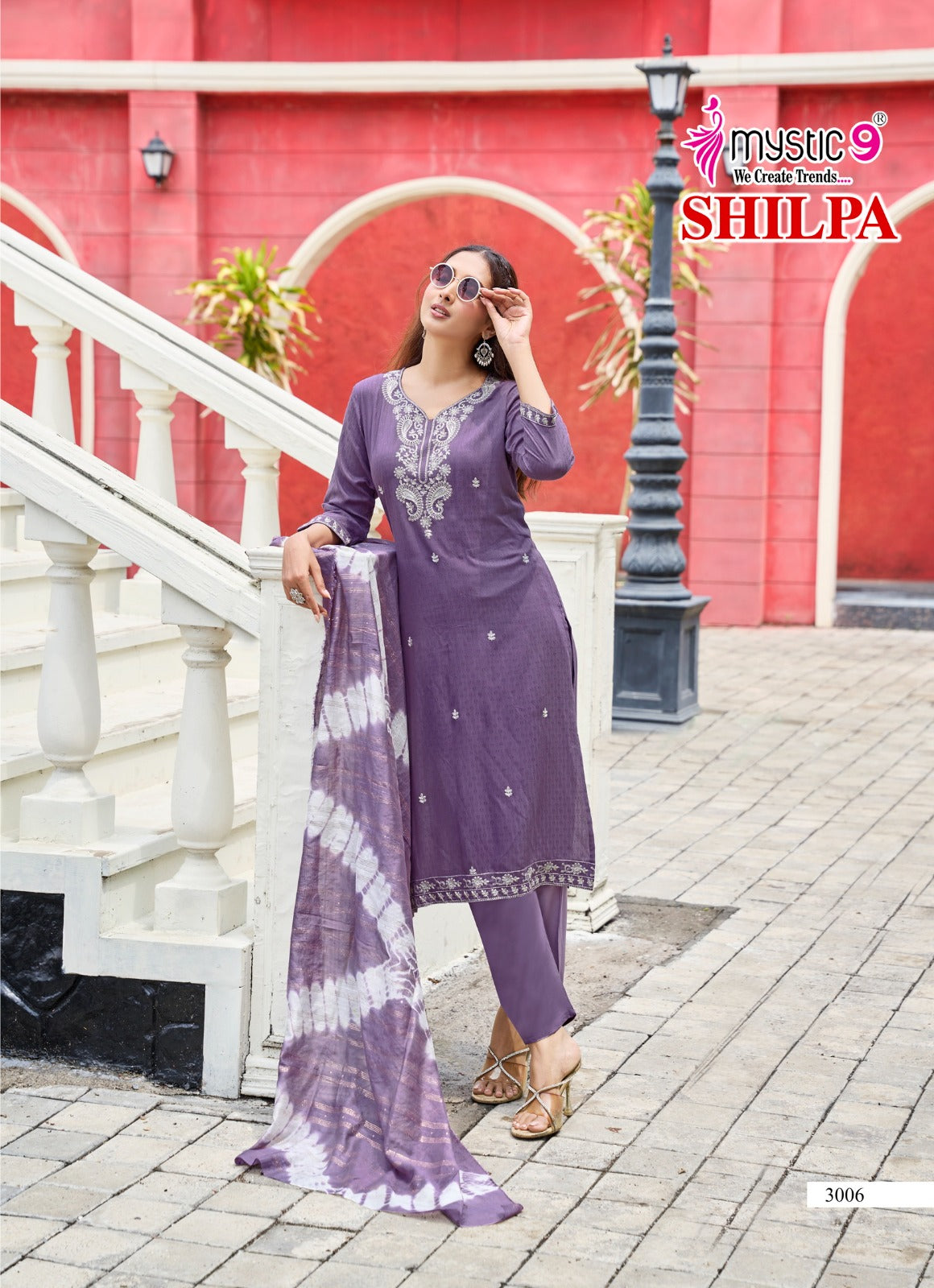 Shilpa Vol 3 Mystic 9 Rayon Readymade Pant Style Suits Supplier