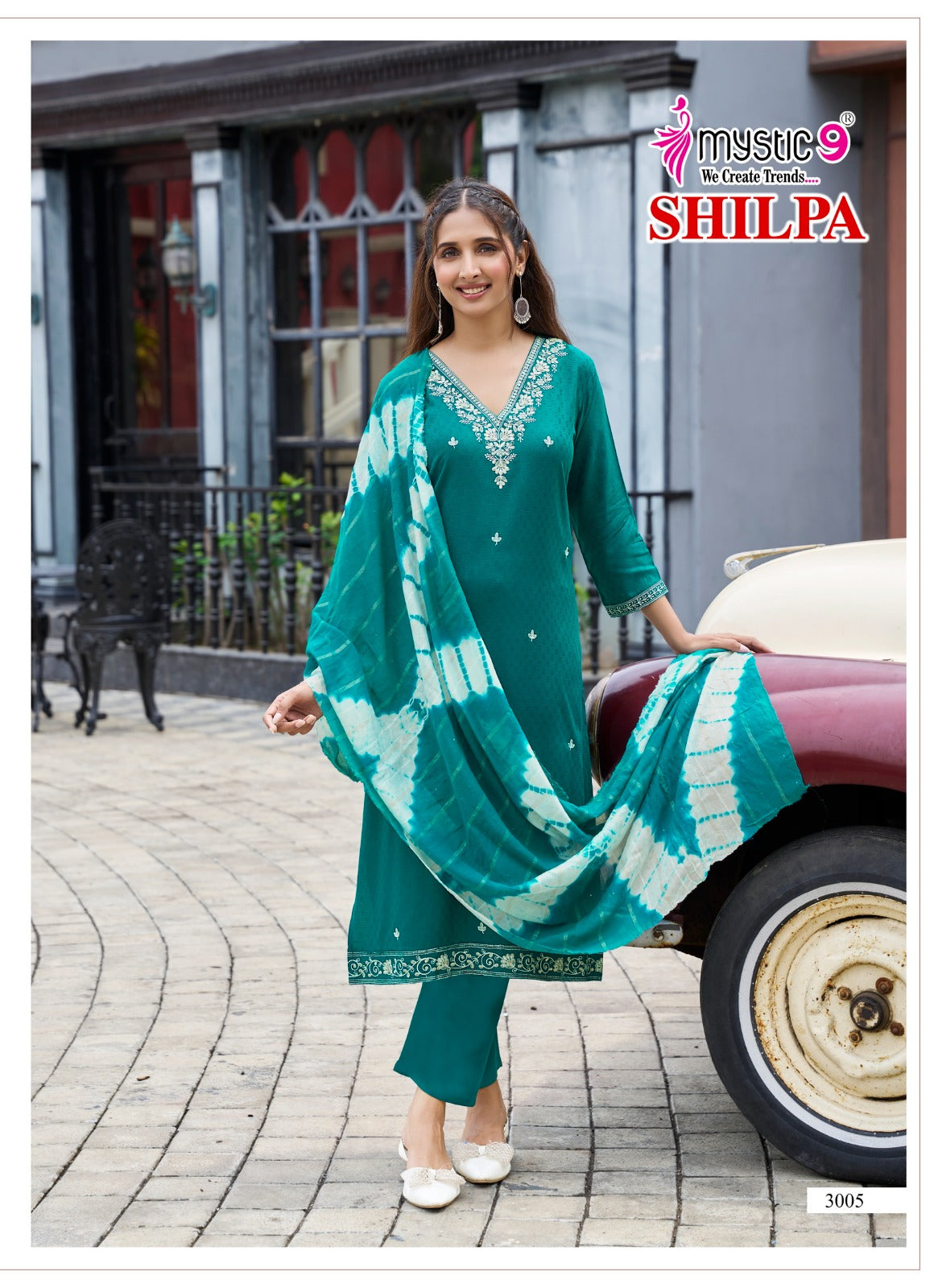 Shilpa Vol 3 Mystic 9 Rayon Readymade Pant Style Suits Supplier