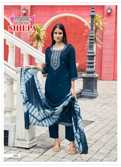 Shilpa Vol 3 Mystic 9 Rayon Readymade Pant Style Suits Supplier