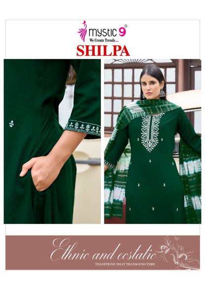 Shilpa Vol 3 Mystic 9 Rayon Readymade Pant Style Suits Supplier