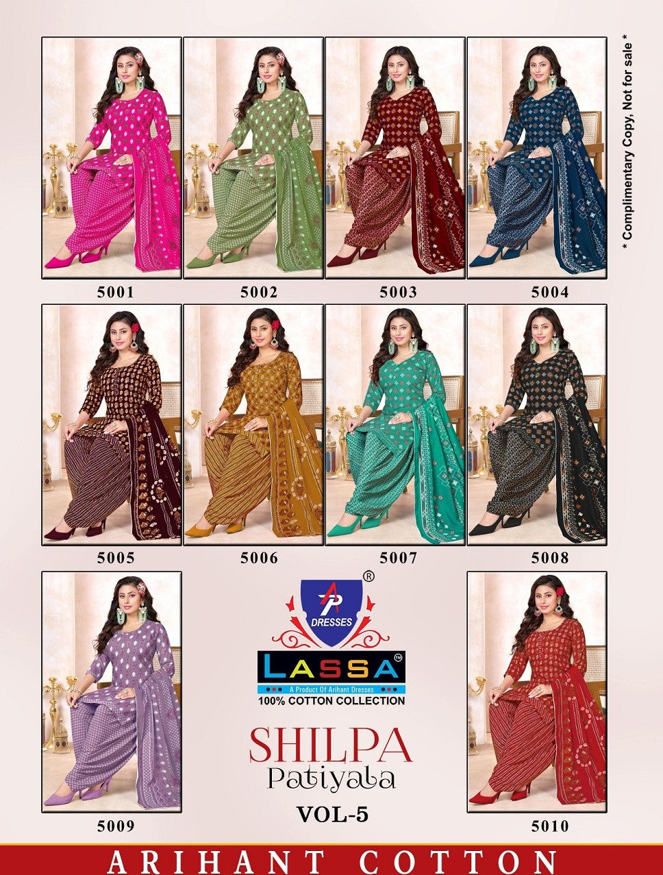 Shilpa Vol 5 Patiyala Ap Dresses Cotton Dress Material Manufacturer India