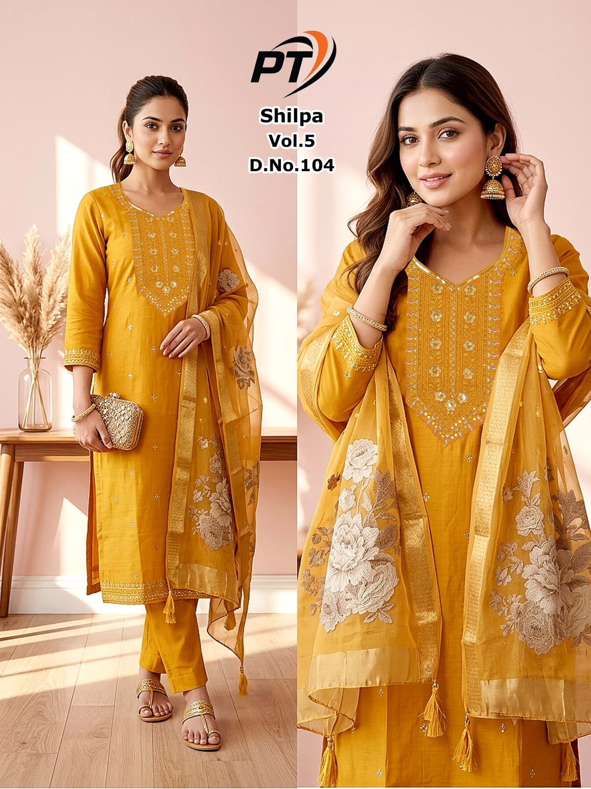 Shilpa Vol 5 Pt Vertical Readymade Pant Style Suits Exporter Gujarat
