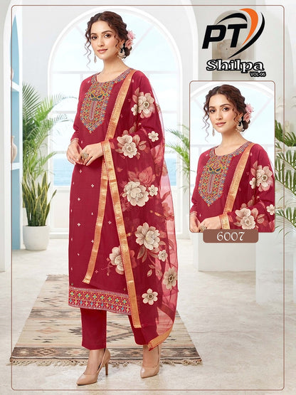 Shilpa Vol 6 Pt Vertical Readymade Pant Style Suits Wholesaler Ahmedabad