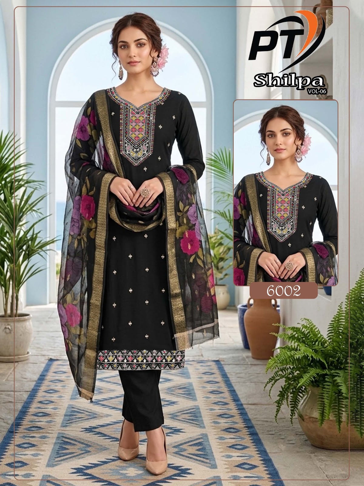 Shilpa Vol 6 Pt Vertical Readymade Pant Style Suits Wholesaler Ahmedabad