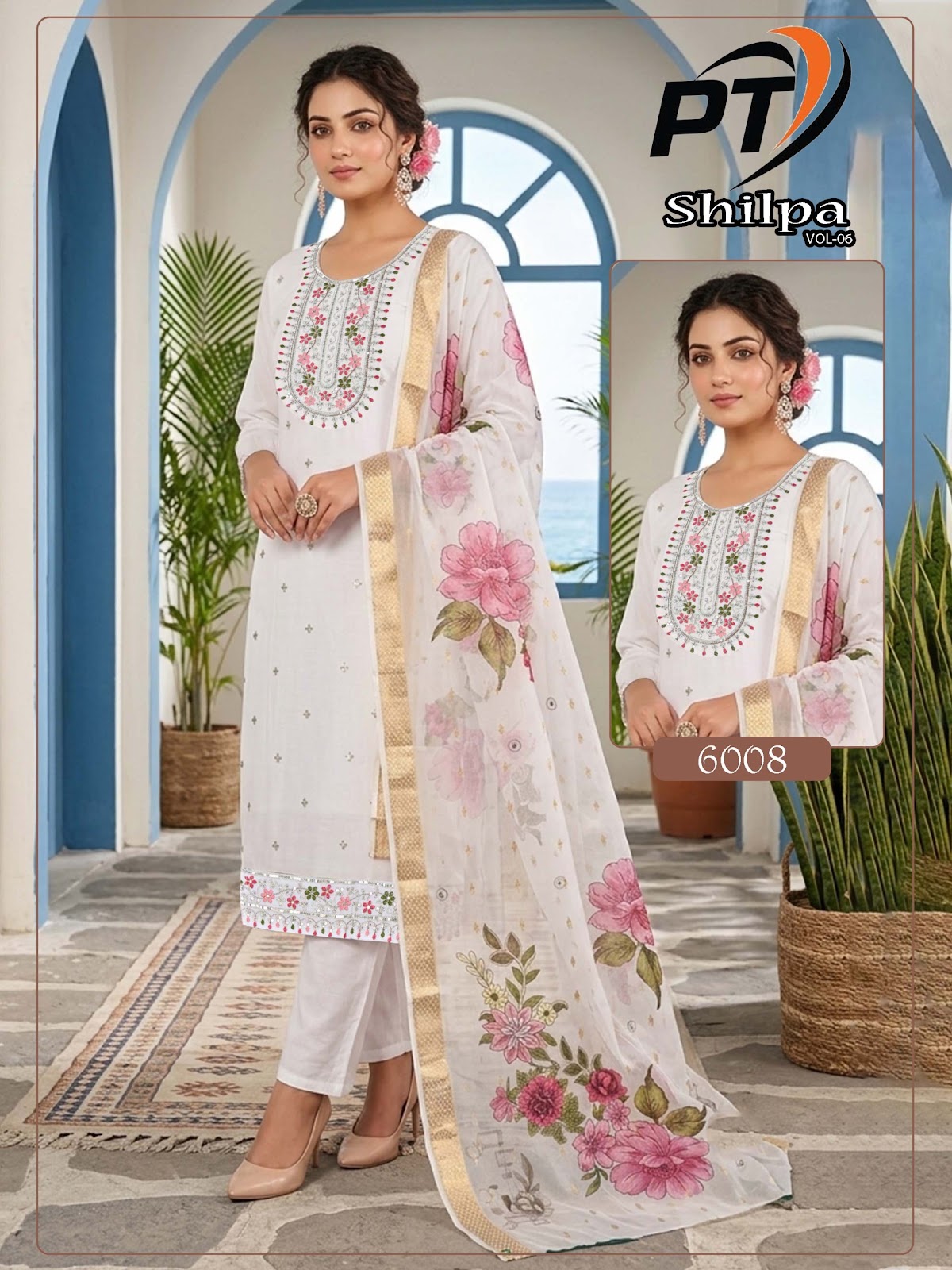Shilpa Vol 6 Pt Vertical Readymade Pant Style Suits Wholesaler Ahmedabad