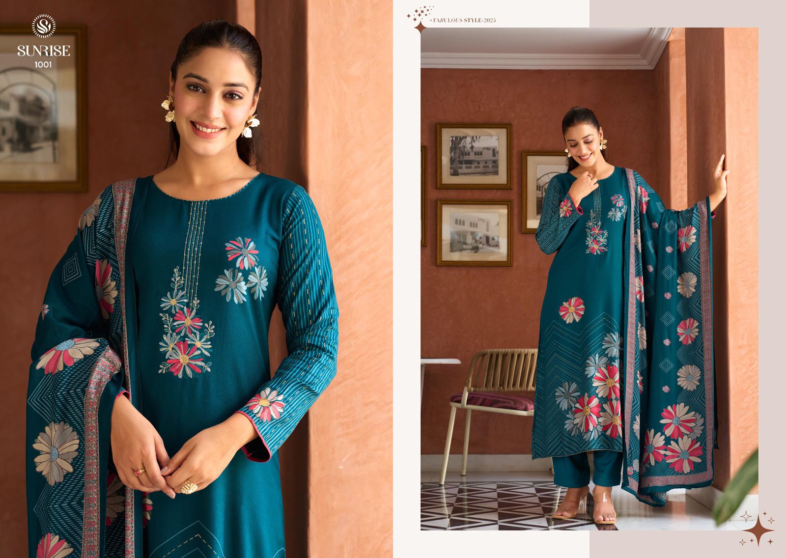 Shilpa Winter Sunrise Viscose Pashmina Suits Wholesaler India