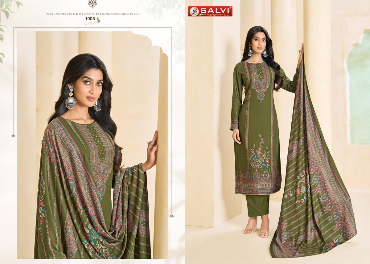 Shilpi Woolen Salvi Fashion Viscose Pashmina Suits Wholesale Price
