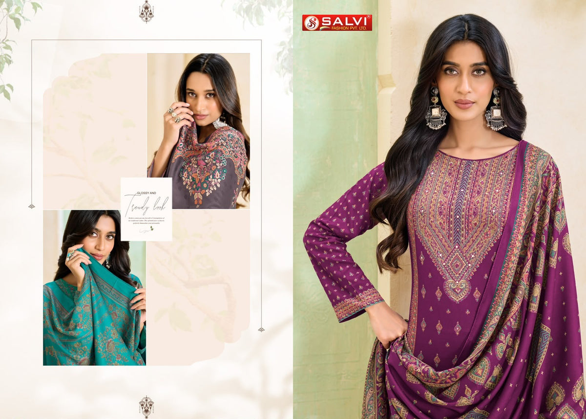 Shilpi Woolen Salvi Fashion Viscose Pashmina Suits Wholesale Price