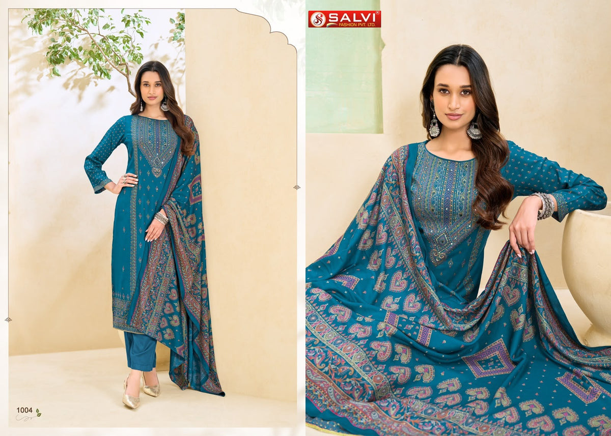 Shilpi Woolen Salvi Fashion Viscose Pashmina Suits Wholesale Price