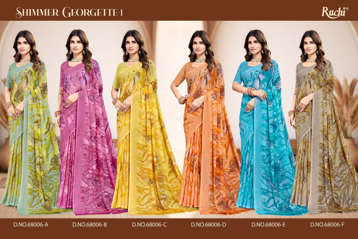Shimmer Georgette 68006 Ruchi Sarees Wholesale