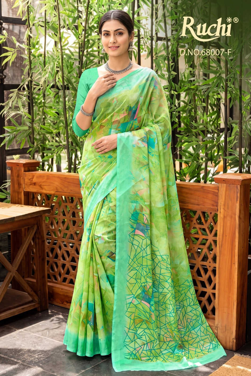 Shimmer Georgette 68007 Ruchi Sarees Wholesaler Gujarat