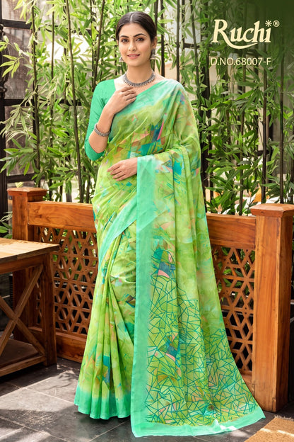 Shimmer Georgette 68007 Ruchi Sarees Wholesaler Gujarat