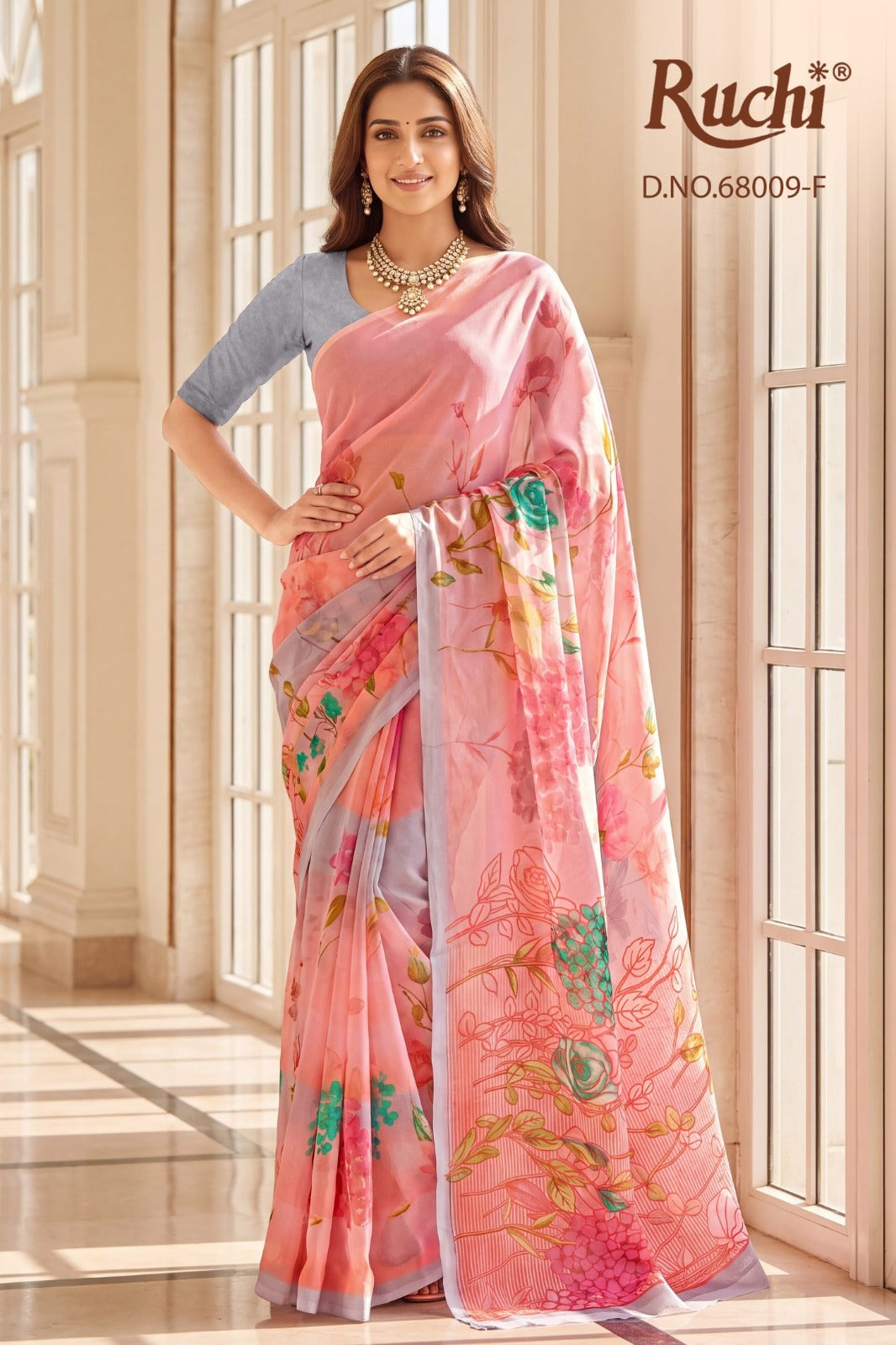 Shimmer Georgette Vol 4 Ruchi Shimmer Georgette Sarees Supplier Gujarat