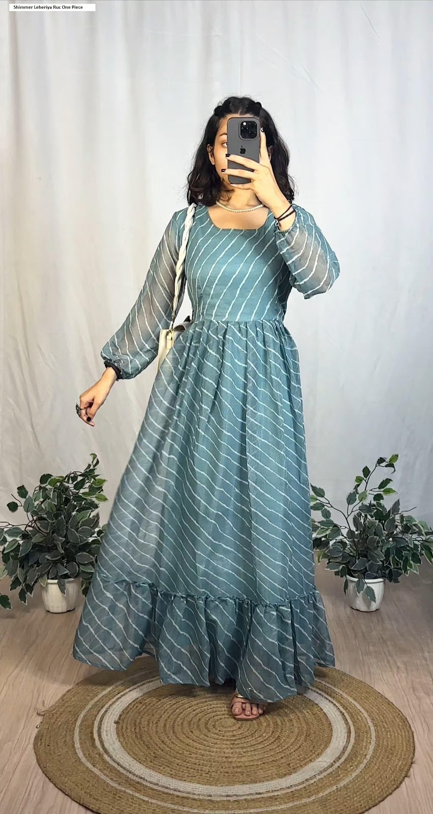 Shimmer Leheriya Ruc Chiffon One Piece Supplier