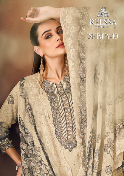 Shimpy 10 Relssa Fabrics Maskali Karachi Salwar Suits Manufacturer India