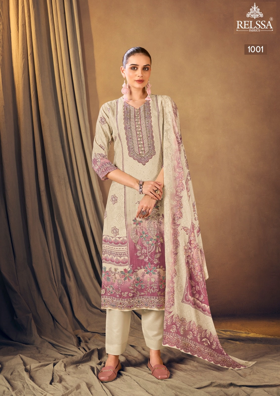 Shimpy 10 Relssa Fabrics Maskali Karachi Salwar Suits Manufacturer India