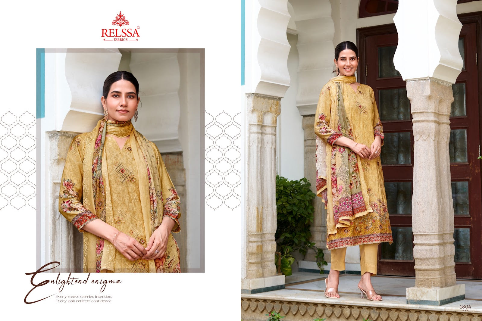 Shimpy 18 Relssa Fabrics Muslin Pant Style Suits Exporter Ahmedabad