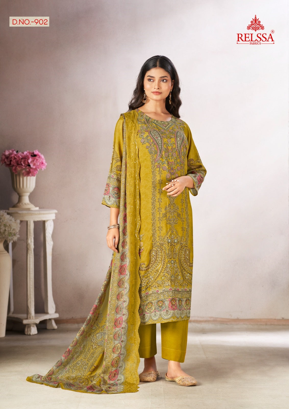 Shimpy 9 Relssa Fabrics Maslin Karachi Salwar Suits Supplier India