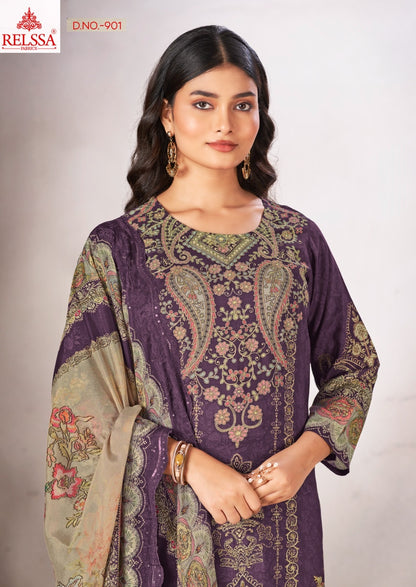 Shimpy 9 Relssa Fabrics Maslin Karachi Salwar Suits Supplier India